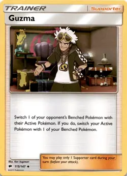 Pokemon Burning Shadows Guzma 115/147 Uncommon Near Mint - Image 1