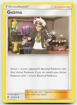 Guzma 115/147 Uncommon Burning Shadows Pokemon Near Mint - Image 1