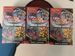 POKEMON - Chaos Rising Booster Bundle | LOT OF THREE (3) | SEALED - Image 1