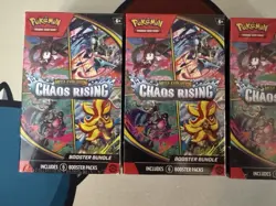 POKEMON - Chaos Rising Booster Bundle | LOT OF THREE (3) | SEALED - Image 2