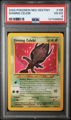 2002 POKEMON NEO DESTINY #106 SHINING CELEBI PSA 4 - Image 1