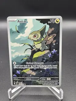 Pokemon TCG Axew 145/086 Black Bolt Illustration Rare Holo, Near Mint Condition - Image 1