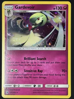 Gardevoir 141/214 Cosmos Holo Pokemon Sun & Moon Promo SWIRL HP - Image 5