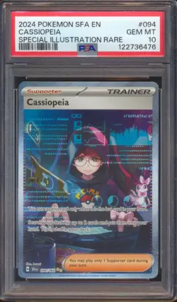 2024 POKEMON SHROUDED FABLE CASSIOPEIA #094 SIR SPECIAL ILLUSTRATION RARE PSA 10 - Image 1