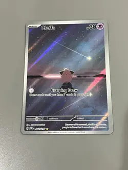 Pokemon TCG Cleffa 202/197 SV03 Obsidian Flames Illustration Rare Holo - Image 1