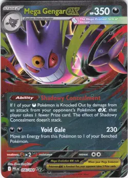 Mega Gengar ex Phantasmal Flames 056/094 Holo Pokemon TCG NM - Image 1