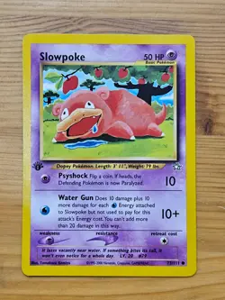 Pokemon TCG - Slowpoke 73/111 - Neo Genesis - 1st Edition MP WOTC. - Image 1