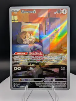 Pokemon TCG: Scarlet & Violet Base (222/198) Skwovet Illustration Rare (NM) - Image 1