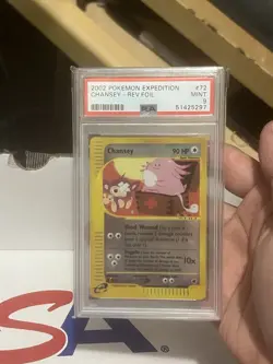 Chansey Expedition Pokemon Reverse Holo Psa 9 - Image 1
