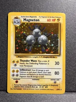 1999 Pokemon Base Set Magneton 9/102 Holo Rare WOTC | LP - Image 1