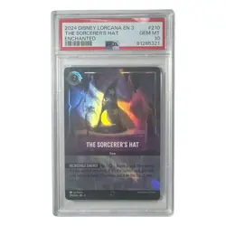2024 Disney Lorcana EN 3 Enchanted The Sorcerer's Hat #210 PSA 10 - Image 1