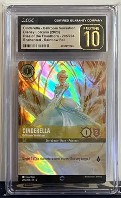 Disney Lorcana Cinderella Ballroom Sensation ENCHANTED CGC PRISTINE 10 - POP 21! - Image 1