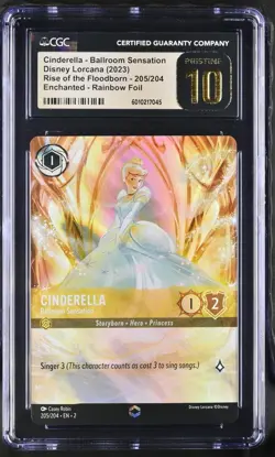 Disney Lorcana Cinderella Ballroom Sensation ENCHANTED CGC PRISTINE 10 - POP 21! - Image 3