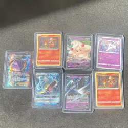 Pokemon TCG 7 Card Mixed Lot - Charmander, Alcremie V, Gyarados GX, Necrozma V - Image 1