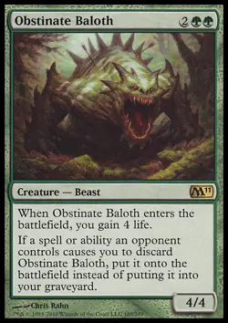 MTG OBSTINATE BALOTH EXC - BALOTH TESTARDO - M11 - MAGIC - Image 1