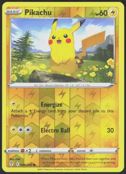 Evolving Skies Pikachu 049/203 Common Pokemon Reverse Holo NM/M - Image 1