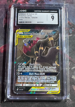 2019 Pokemon Umbreon & Darkrai Gx Sun & Moon Unified Minds #125/239 CGC MINT 9 - Image 1