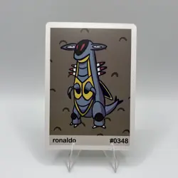 Pookiemoot Gen 3 - Ronaldo (Armaldo) #0348 - Pokemon Fan Art Non TCG - Image 1