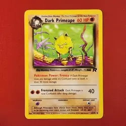 5-08-13 PWE pokemon unplayed 2000 team rocket 43/82 dark primeape . (B) - Image 1