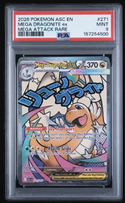 The Pokemon Company Mega Dragonite ex ME: Ascended Heroes 271/217 Holo EN PSA 9 - Image 1