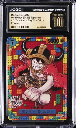 2025 ONE PIECE JPN PC: ONE PIECE DAY '25 - PROMO MONKEY D LUFFY CGC 10 PRISTINE - Image 1