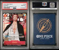 2022 ONE PIECE SHANKS ALTERNATE ART OP01-120 ROMANCE DAWN SEC PSA 10 GEM MINT - Image 3