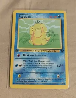 Pokemon TCG Psyduck 65/82 Team Rocket Regular 1st Edition LP Card - Image 1