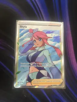 Pokemon TCG Skyla Trainer Full Art Ultra Rare Card Shining Fates #072/072 - Image 1