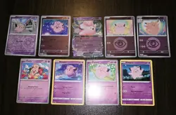 9 Cleffa, Clefairy & Clefable Pokemon Cards. NM See Description - Image 1
