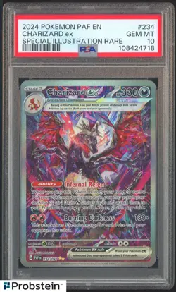 2024 Pokemon PAF EN #234 Charizard ex Special Illustration Rare PSA 10 GEM MINT - Image 1