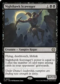 Nighthawk Scavenger 203 LCC 2023 Deathtouch Lifelink Black Flying Choe MTG EN - Image 1