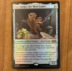 Syr Ginger, the Meal Ender [Prerelease] R 0252, LP Foil, MTG Wilds of Eldraine - Image 1