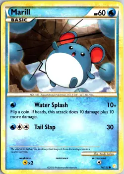 Marill 74/123 Common HeartGold & SoulSilver Pokemon Near Mint - Image 1