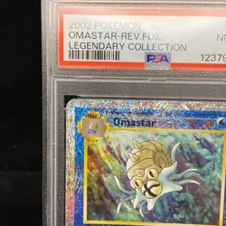 2002 Pokemon Legendary Omastar Reverse Holo #58/110 PSA 8 - Image 2