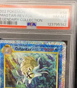 2002 Pokemon Legendary Omastar Reverse Holo #58/110 PSA 8 - Image 3