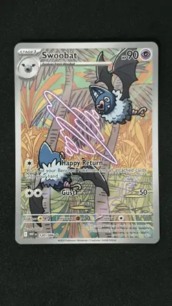 Pokemon TCG Swoobat Illustration Rare 2025 Scarlet & Violet White Flare - Image 1