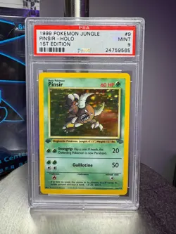 1999 Pokemon Jungle 1st Edition #9 Pinsir - Holo PSA 9 MINT - Image 1