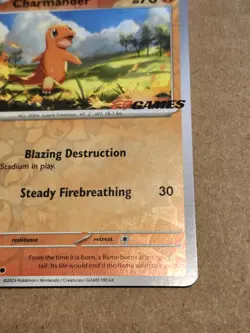 Charmander 004/165 EB Games Stamped Promo 151 Pokemon NM *US Seller *print line - Image 5