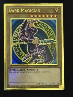 Yu-Gi-Oh Dark Magician MAGO-EN002 1st Edition Premium Gold Rare NM - Image 1