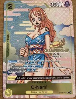 One Piece TCG O-Nami (CS 25-26 Event Pack) OP06-101 Championship Promo - Image 1