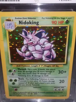 1999 Vintage Pokemon Nidoking Holo Card 7/64 WOTC Base Set Ace Grade 7 - Image 3
