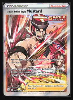 Pokemon Single Strike Style Mustard TG28 Brilliant Stars Ultra Rare Holo NM - Image 1