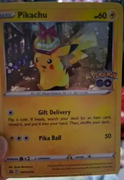 Pokemon Go Black Star Promo Pikachu TCG Card Holo Rare SWSH234 - Image 1