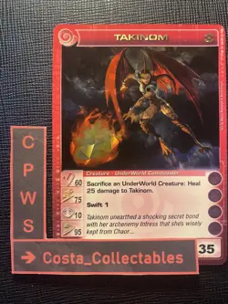 TAKINOM - MAX POWER - 60/75/10/95/35 - CHAOTIC CARD - PREMIUM GOLD FOIL - EX+ - Image 1