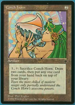 Conch Horn Fallen Empires MtG LP to NM - Image 1