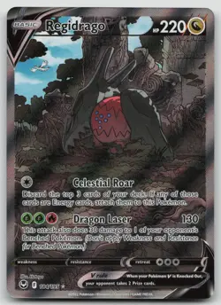 Pokemon Card Regidrago V 184/195 Silver Tempest Ultra Rare Full Art Holo NM - Image 1