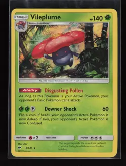 Vileplume 6/147 - Holo Rare Burning Shadows Pokemon Card C20 - NM/M - Image 1