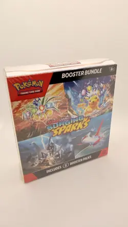Pokemon TCG Surging Sparks Booster Bundle 6 Packs Factory Sealed SV08 Pikachu - Image 1
