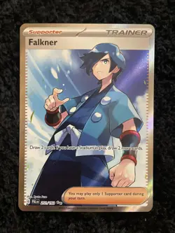 Falkner 251/193 Holo Ultra Rare Full Art Pokemon Paldea Evolved NM - Image 1