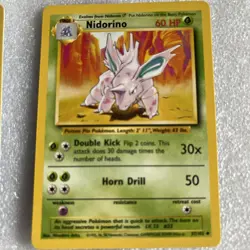 Pokemon Trading Cards - Nidoran 55/102 & Nidorino 37/102 (2 cards total) - Image 3